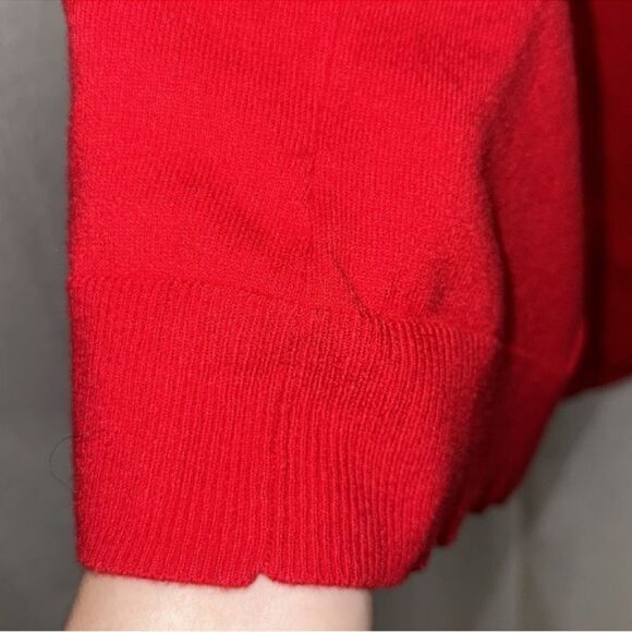 Style & Co 3X Vibrant Red Fine Knit Hooded Raglan Sleeve Front Pocket Sweater - Picture 8 of 15